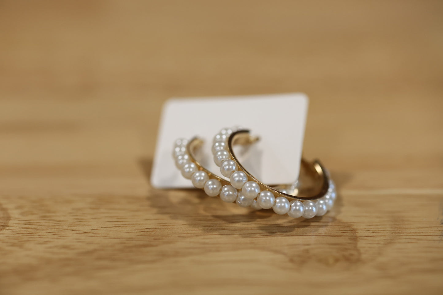 Pearl hoop earrings